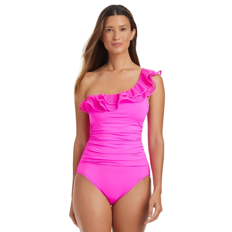 Frill Seeker One Shoulder One Piece Swimsuit