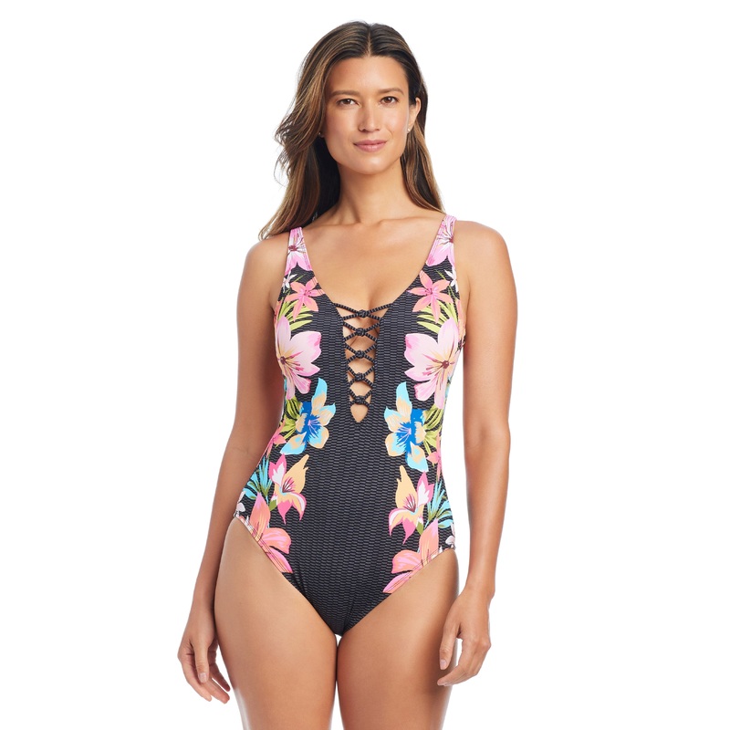 Sweet Escape Lace Down One Piece Swimsuit