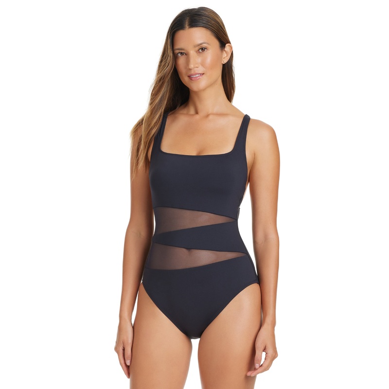 The Don’t Mesh With Me Square Neck One Piece Swimsuit