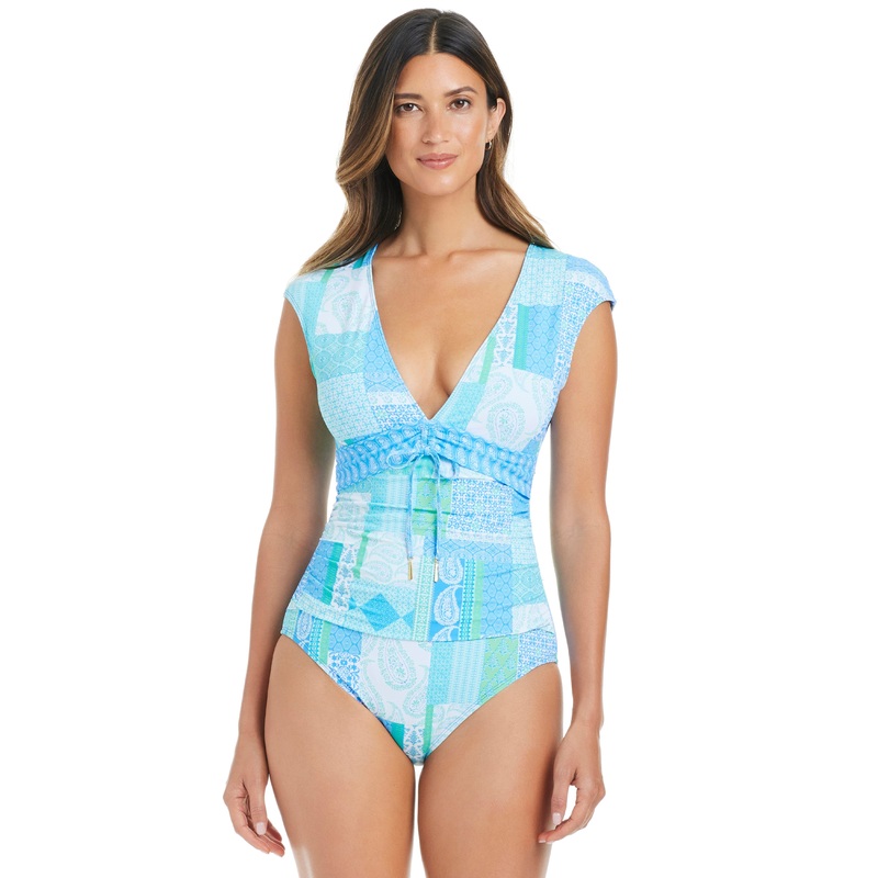 Crazy Love Cap Sleeve One Piece Swimsuit