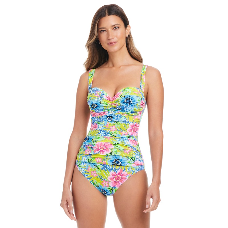 Let’s Get Away Shirred One Piece Swimsuit