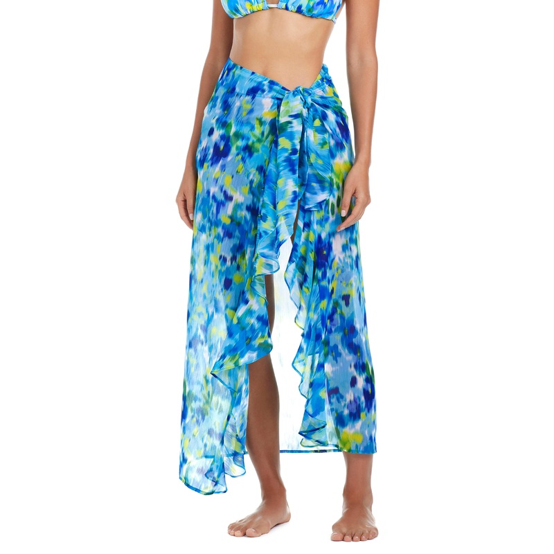 Life’s A Beach Long Ruffle Sarong Cover Up