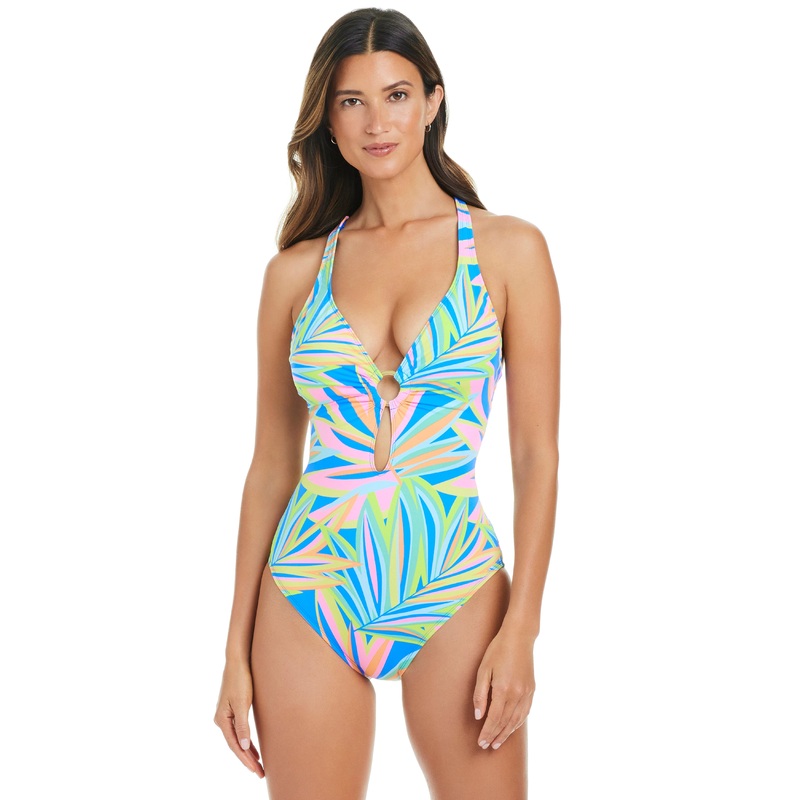 On The Bright Side Cross Back One Piece Swimsuit
