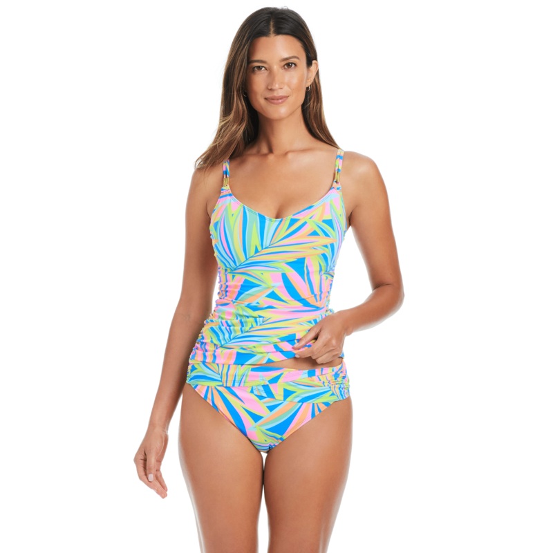 On The Bright Side Scoop Neck Tankini Top