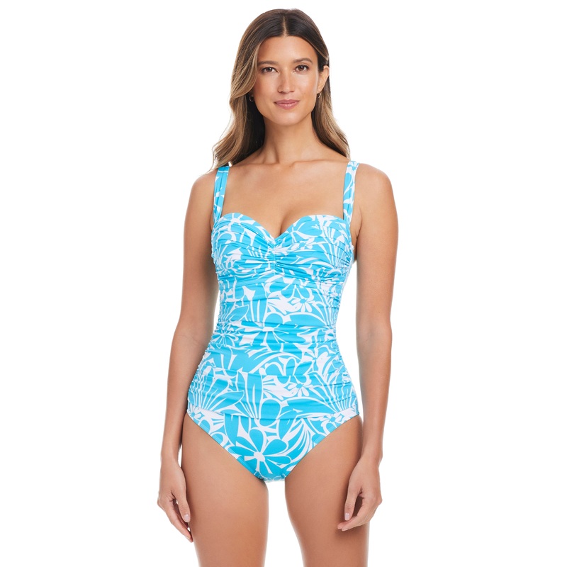 Sock It To Me Shirred One Piece Swimsuit