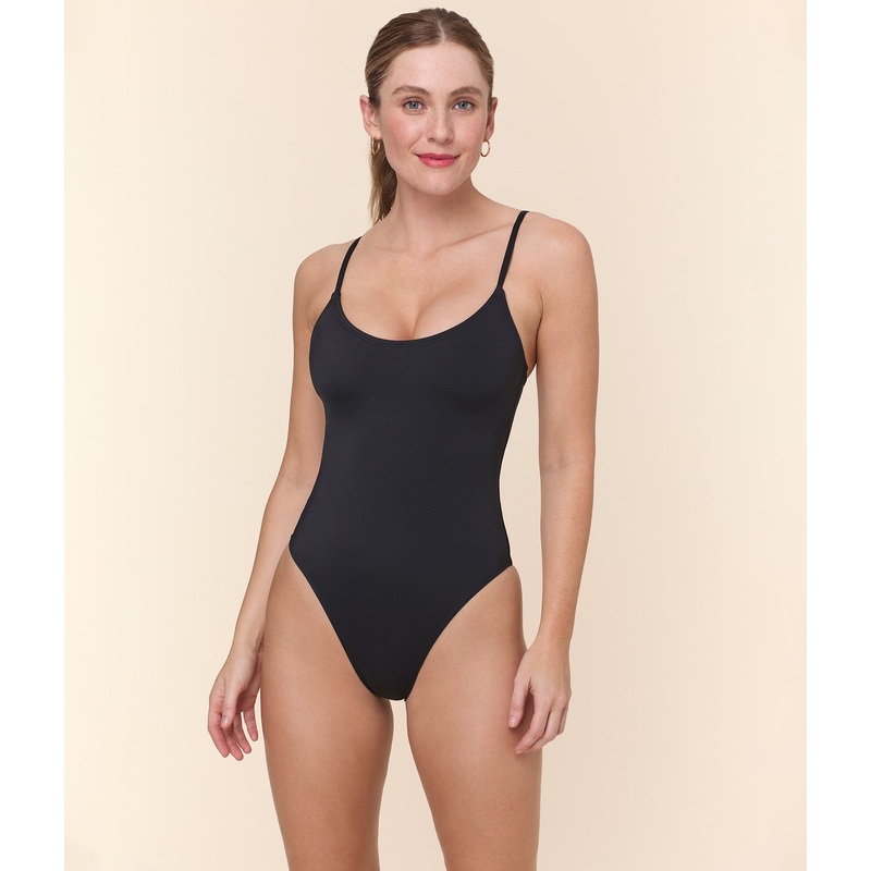 The Amalfi One Piece – Eco Nylon – Black – Classic – Cheeky