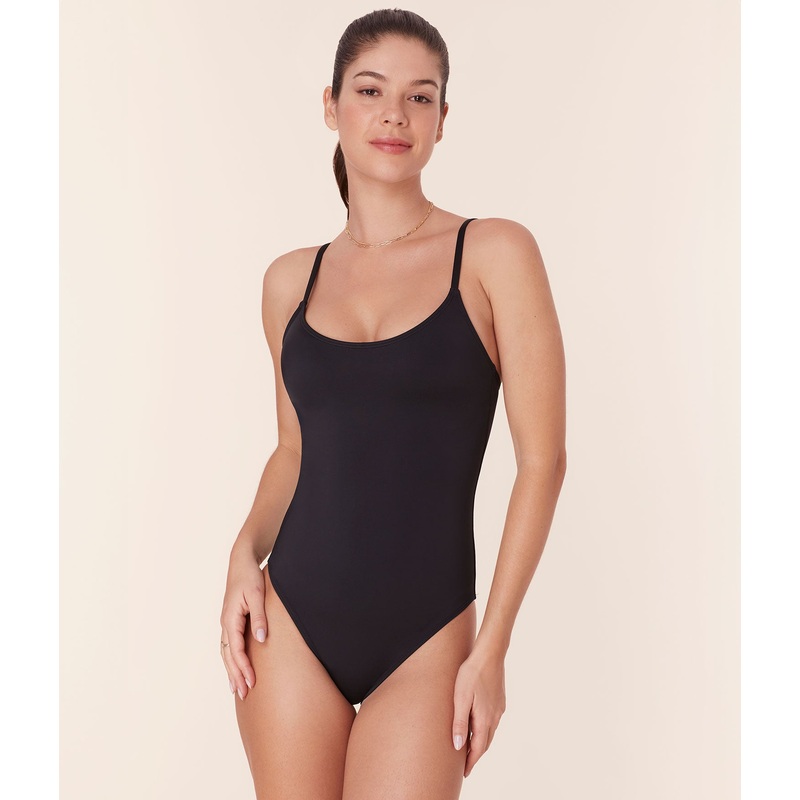 The Amalfi One Piece – Eco Nylon – Black – Long Torso