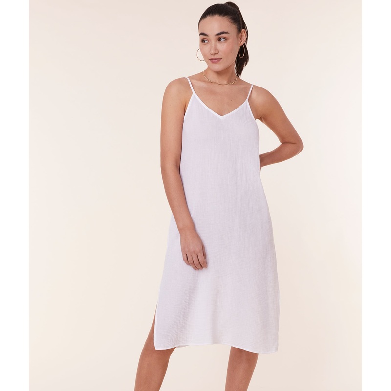 The Barreta Dress – Cotton Gauze – White