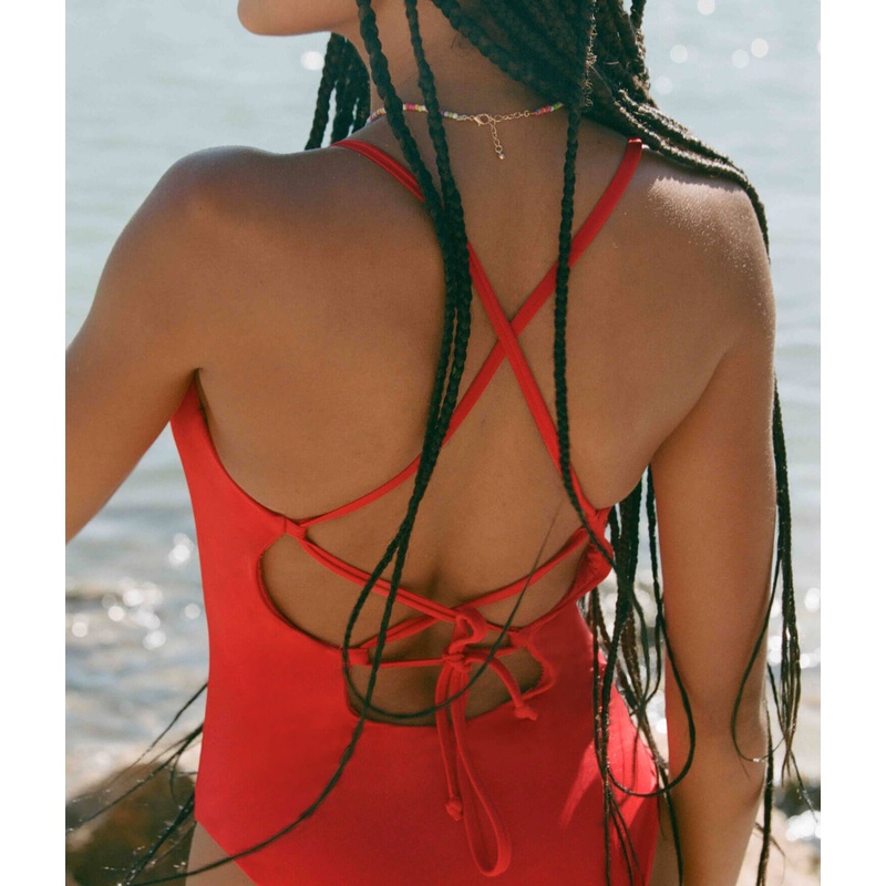The Fiji One Piece – Eco Nylon – Cherry Red – Classic