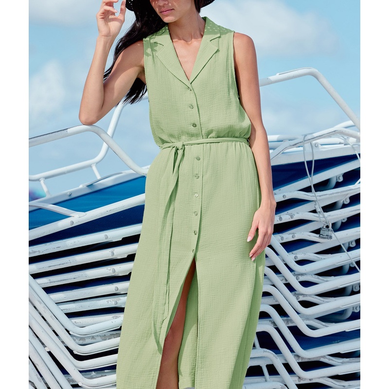 The Flamenco Button Up Dress – Cotton Gauze – Ambrosia