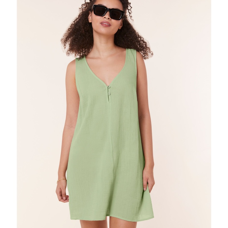 The Frades Mini Dress – Cotton Gauze – Ambrosia