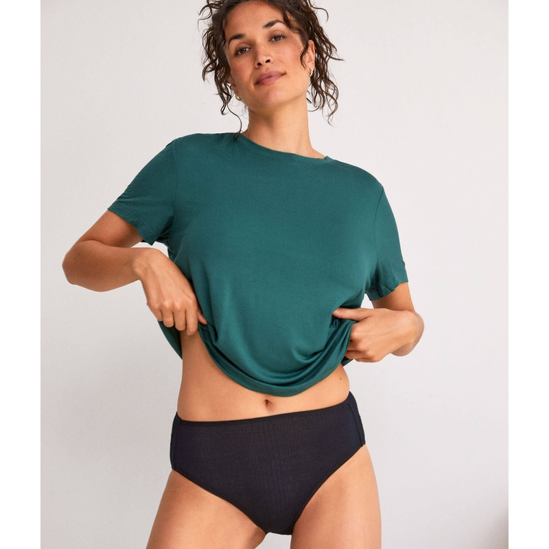 The High Waist Hipster Panty – Cloud – Black
