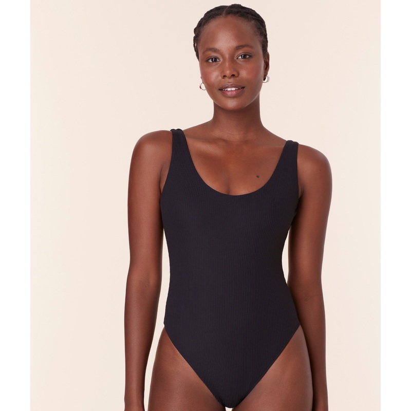 The Ibiza One Piece – Eco Ribbed – Black – Long Torso