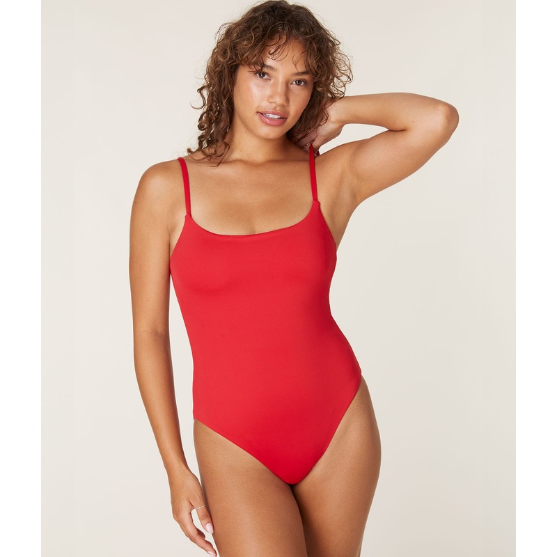 The Jetties One Piece – Eco Nylon – Cherry Red – Long Torso