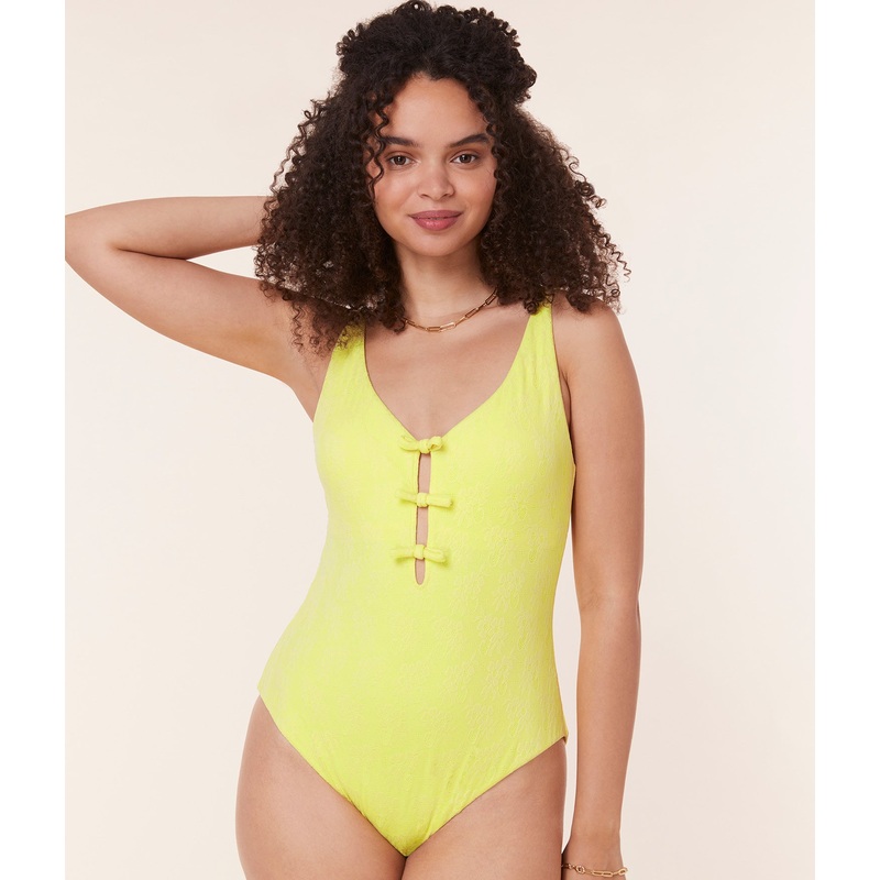 The Mana One Piece – Floral Lace – Limeade – Classic