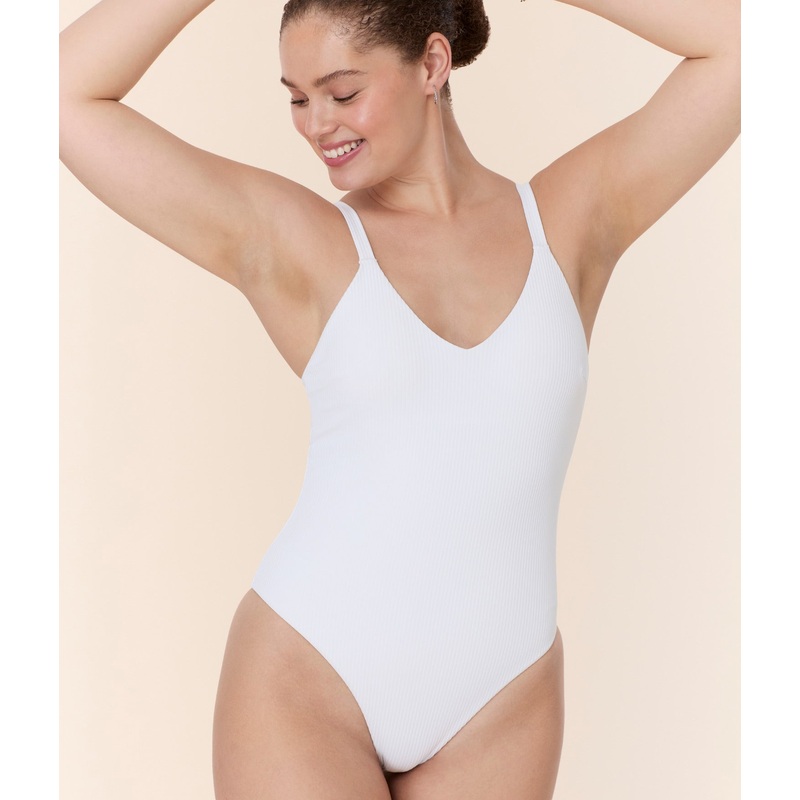 The Marco One Piece – Eco Ribbed – White – Classic