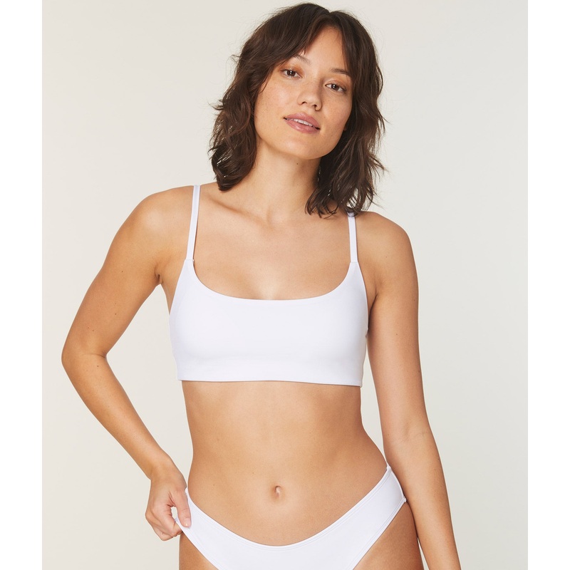 The Maui Bikini Top – Eco Nylon – White