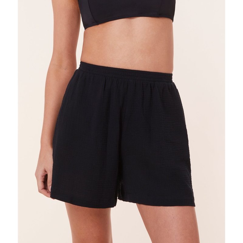 The Mullins Short – Cotton Gauze – Black
