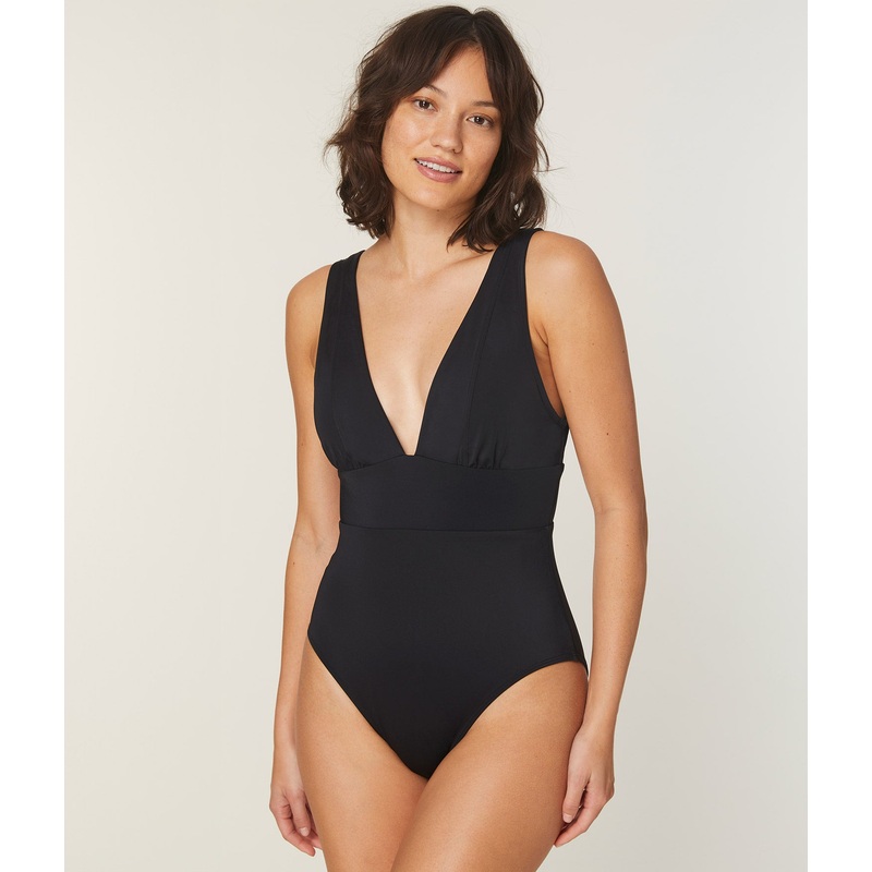 The Mykonos One Piece – Eco Nylon – Black – Classic – Medium Coverage
