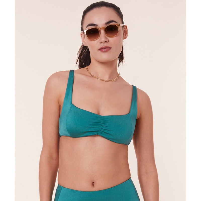 The Nadi Bikini Top – Satin – Ceramic