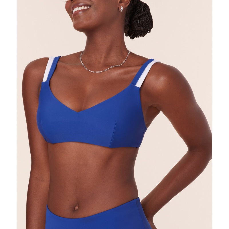 The Rockley Bikini Top – Eco Nylon – Mazarine