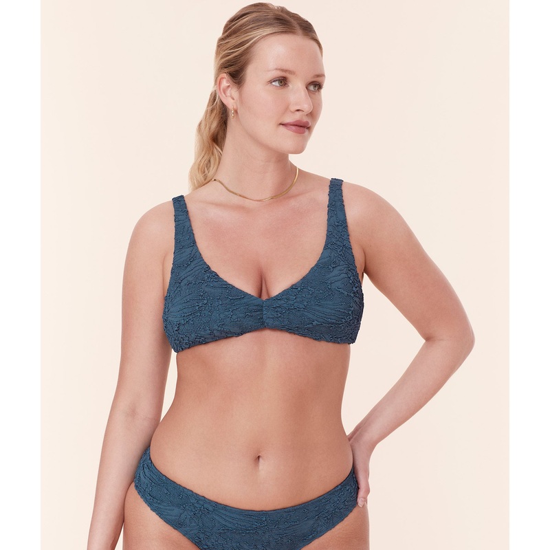 The Sicily Bikini Top – Popcorn Floral – Stargazer