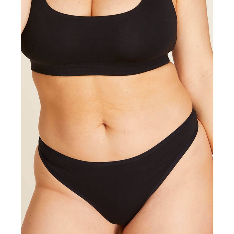 The Thong Panty – Rayon – Black