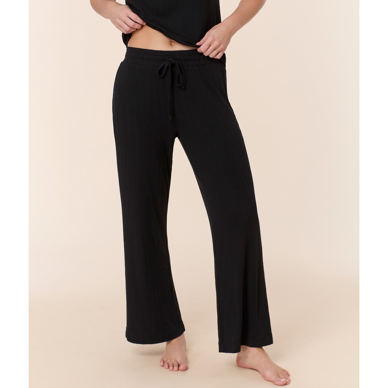 The Wide Leg Pant – Wide Rib – Black
