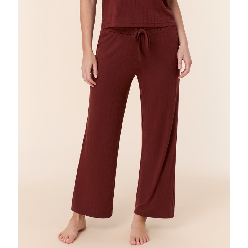 The Wide Leg Pant – Wide Rib – Mahogany