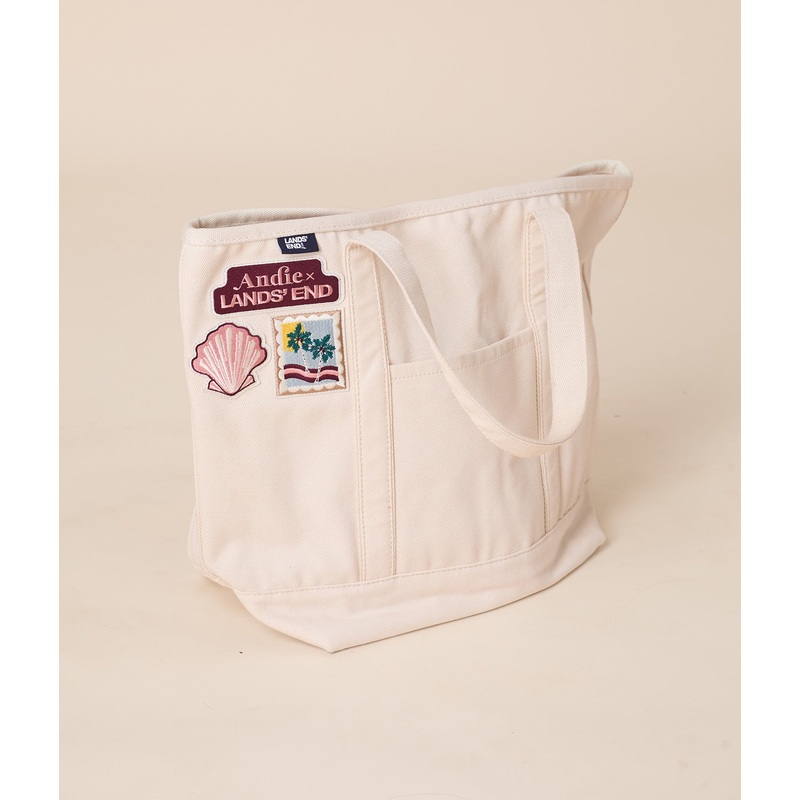 Andie X Lands’ End Canvas Beach Tote – Canvas – Natural