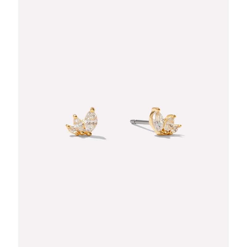Kennedy Gold Stud Earrings – Ana Luisa