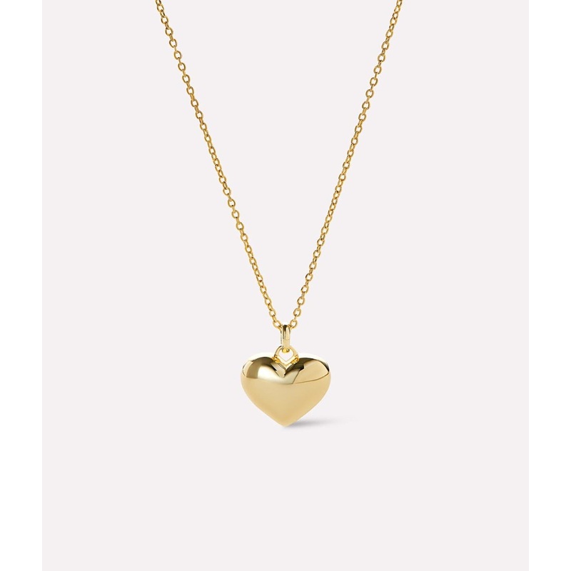 Lev Small Gold Heart Necklace – Ana Luisa