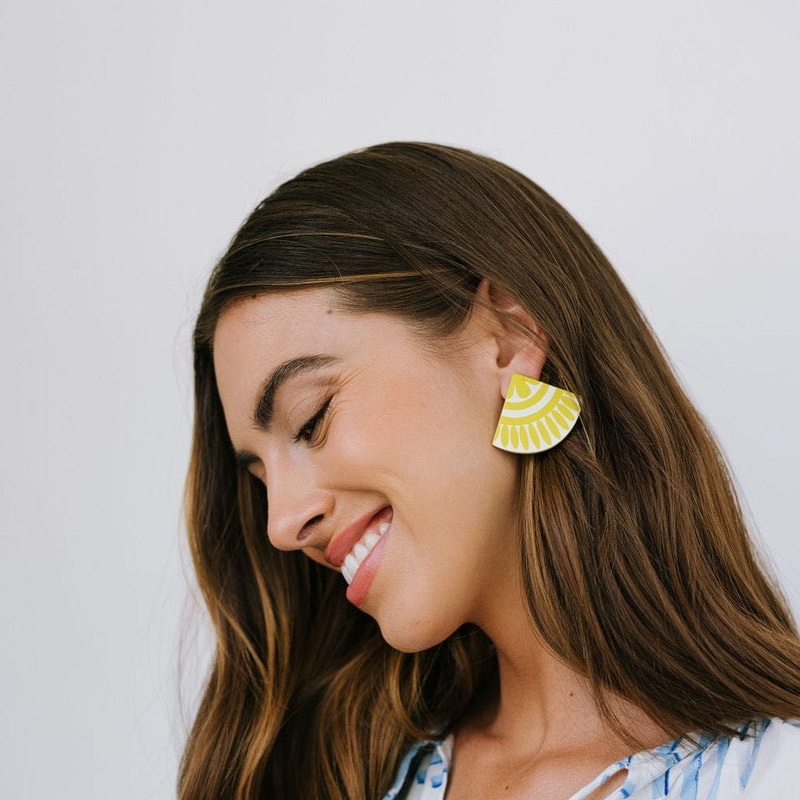 Lime Tile Earrings – Sunshine Tienda