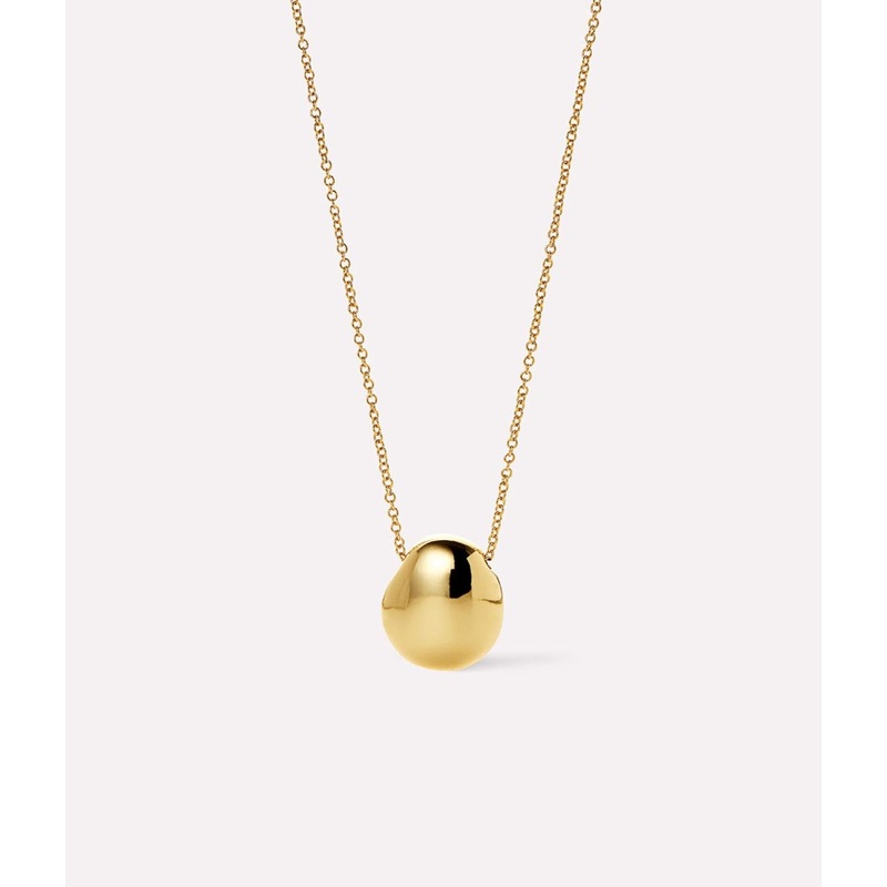 Pebble Mini Gold Pendant Necklace – Ana Luisa