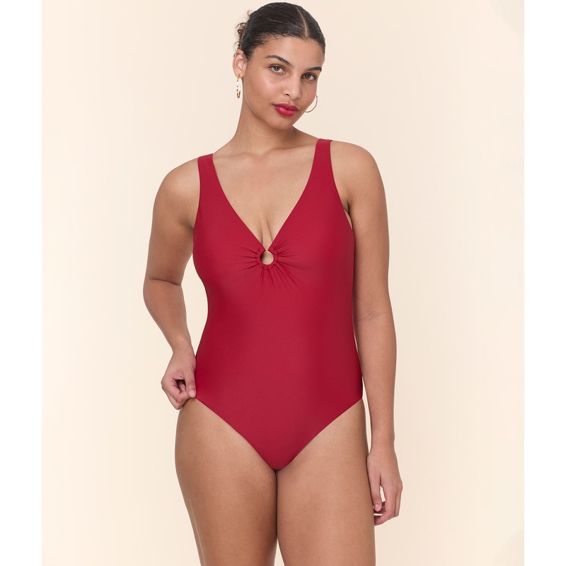 The Bonita One Piece – Eco Nylon – Garnet – Long Torso