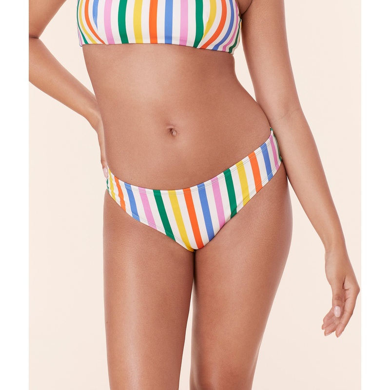 The Classic Bikini Bottom – Eco Nylon – Rainbow Stripe