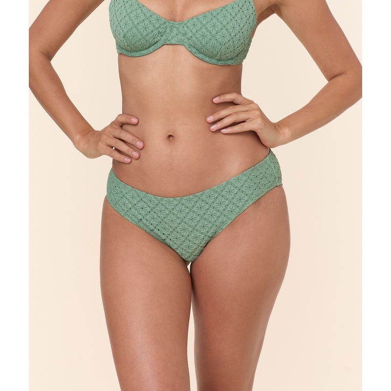The Classic Bikini Bottom – Eyelet – Eucalyptus