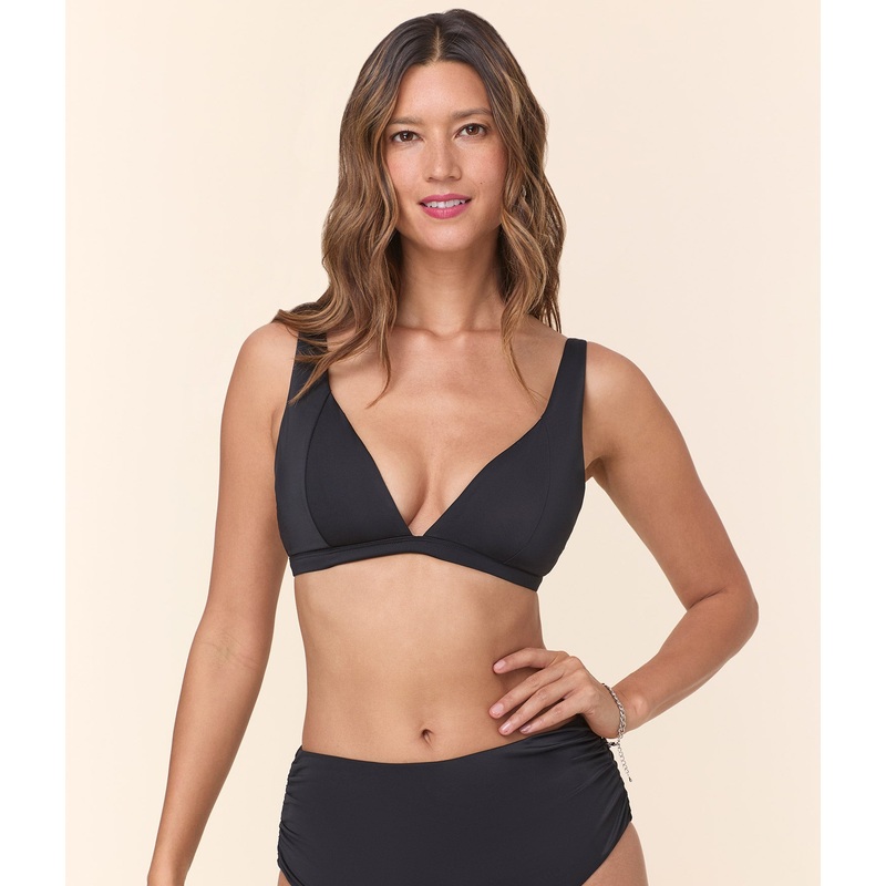 The Maddalena Bikini Top – Eco Nylon – Black