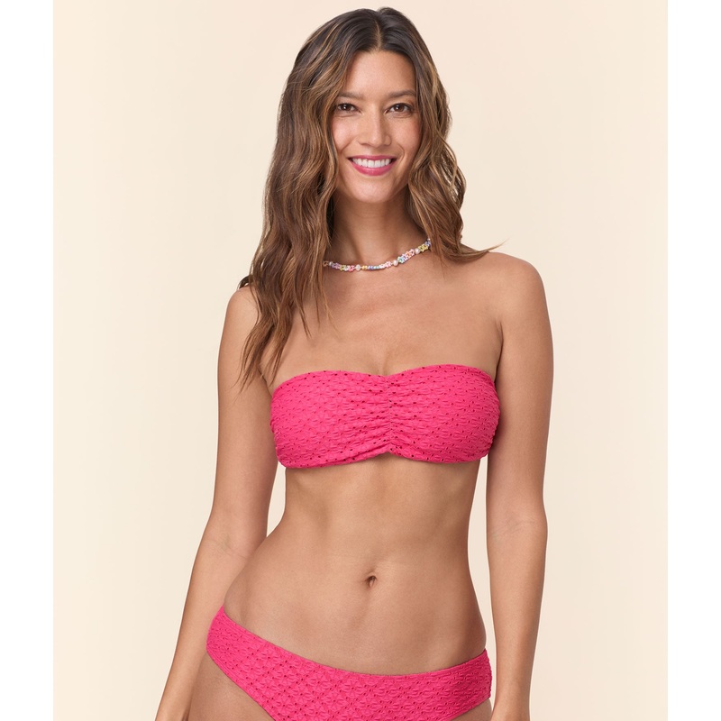 The Pana Bikini Top – Eyelet – Begonia