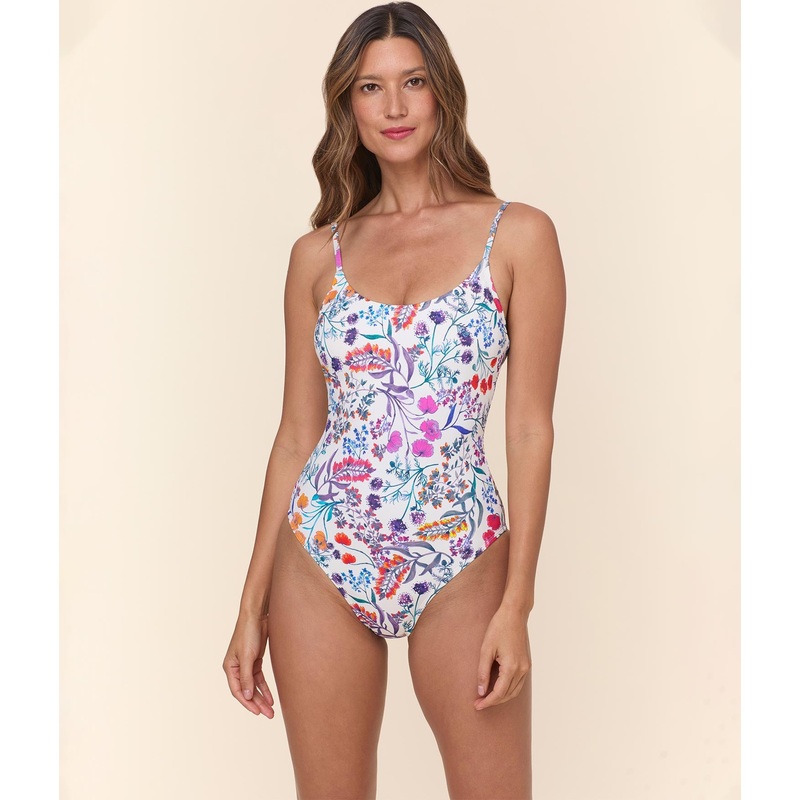 The Amalfi One Piece – Eco Nylon – Botanical Floral – Long Torso