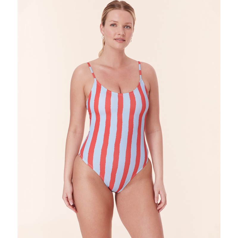 The Amalfi One Piece – Eco Nylon – Candy Stripe – Classic