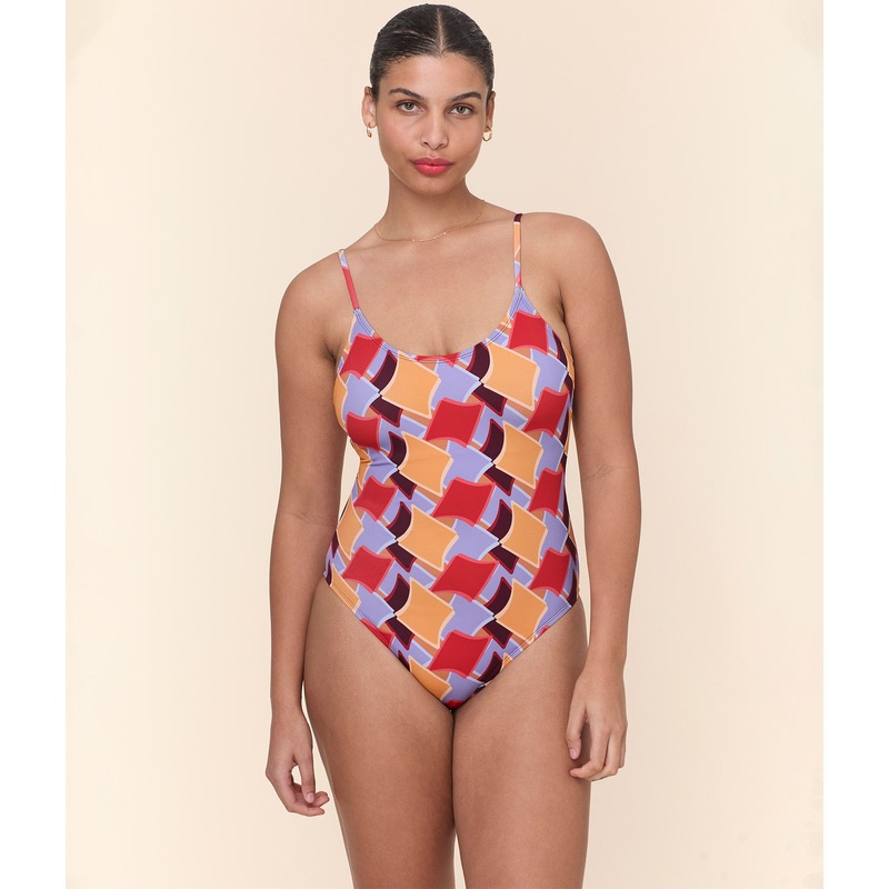 The Amalfi One Piece – Eco Nylon – Mod Geo – Long Torso