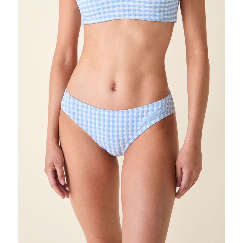 The Classic Bikini Bottom – Crinkle Gingham – Sky Gingham