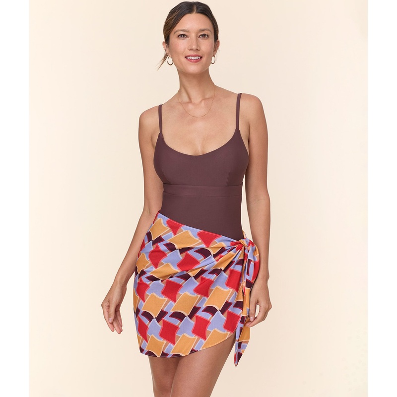 The Flores Sarong – Lightweight Rayon – Mod Geo