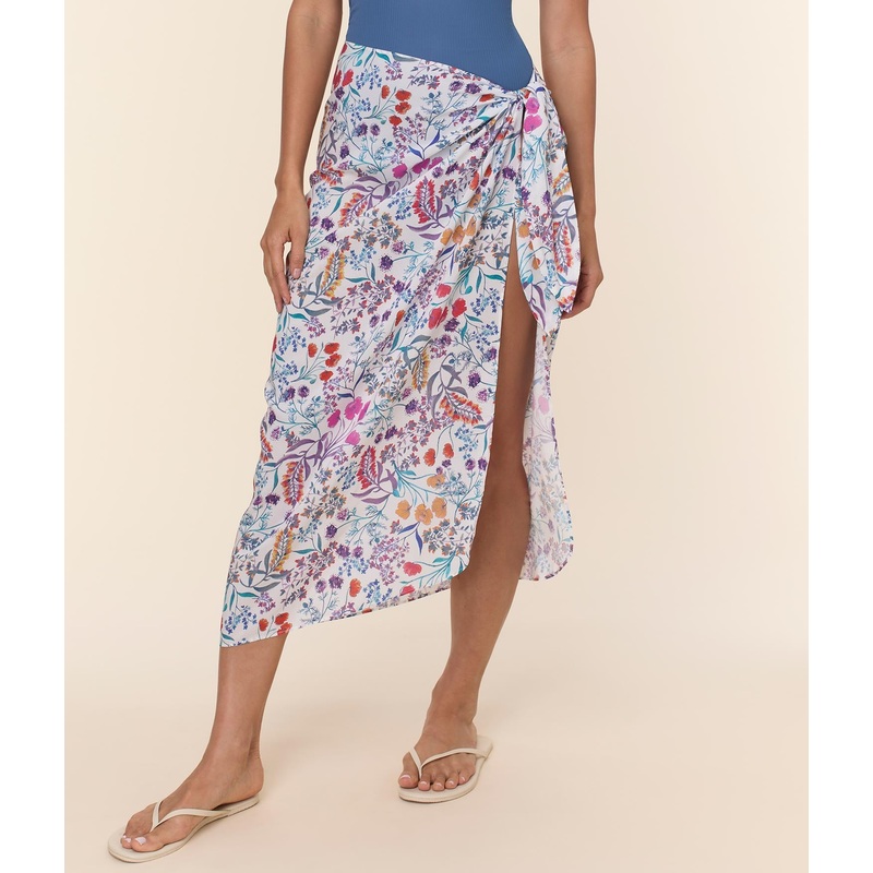 The Long Flores Sarong – Lightweight Rayon – Botanical Floral