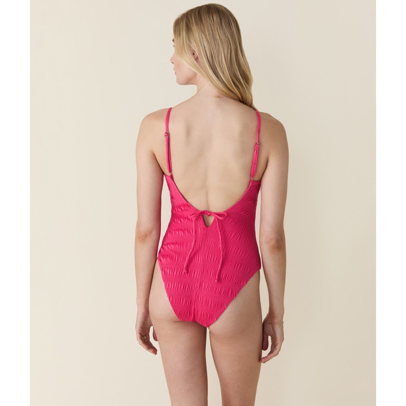 The Lucaya One Piece – Smocked – Bright Begonia – Long Torso