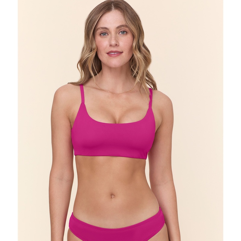 The Maui Bikini Top – Eco Nylon – Fuchsia