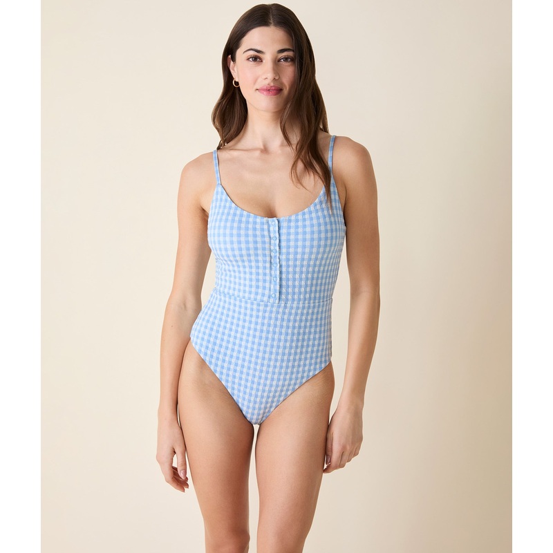 The Snap One Piece – Crinkle Gingham – Sky Gingham – Classic