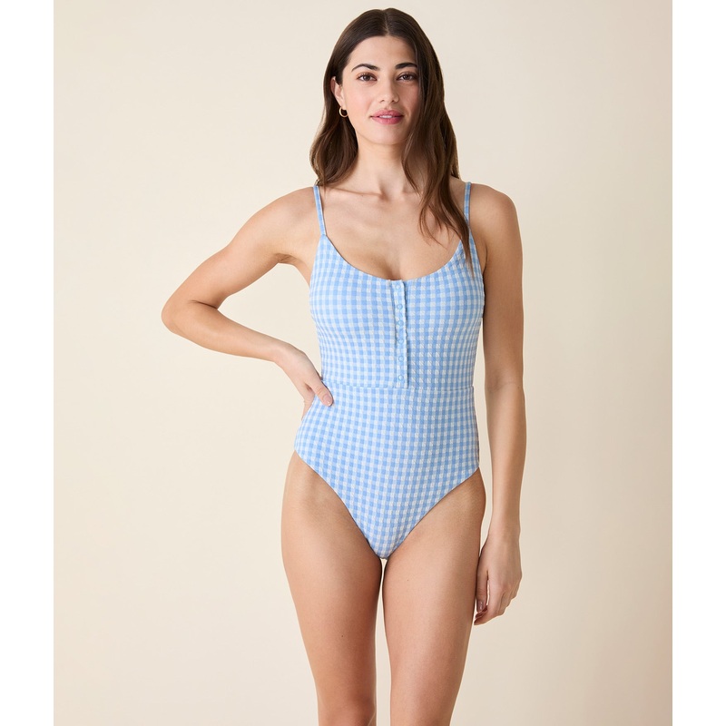 The Snap One Piece – Crinkle Gingham – Sky Gingham – Long Torso
