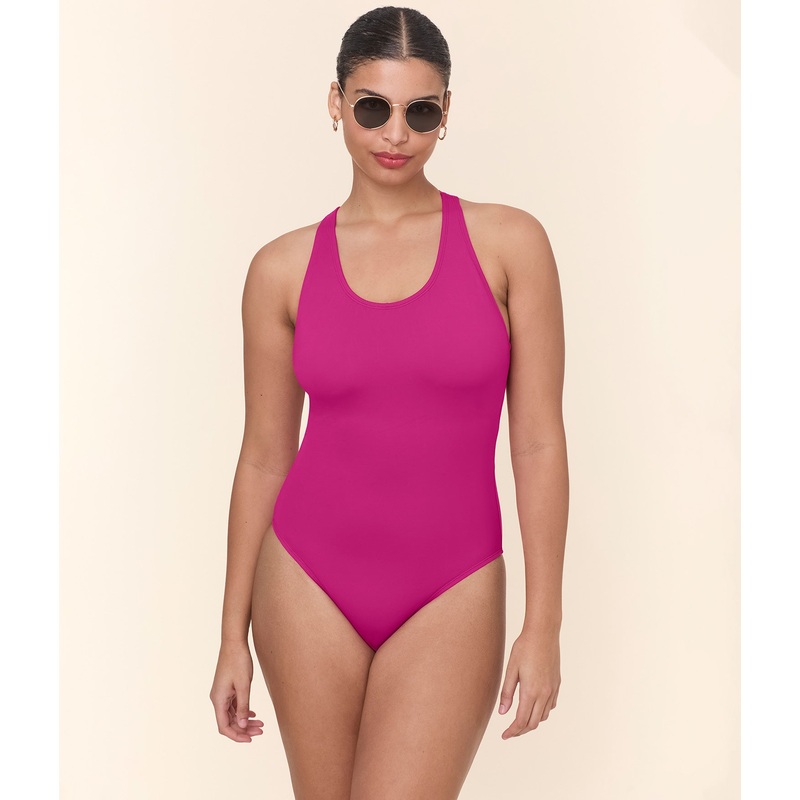 The Tulum One Piece – Eco Nylon – Fuchsia – Long Torso